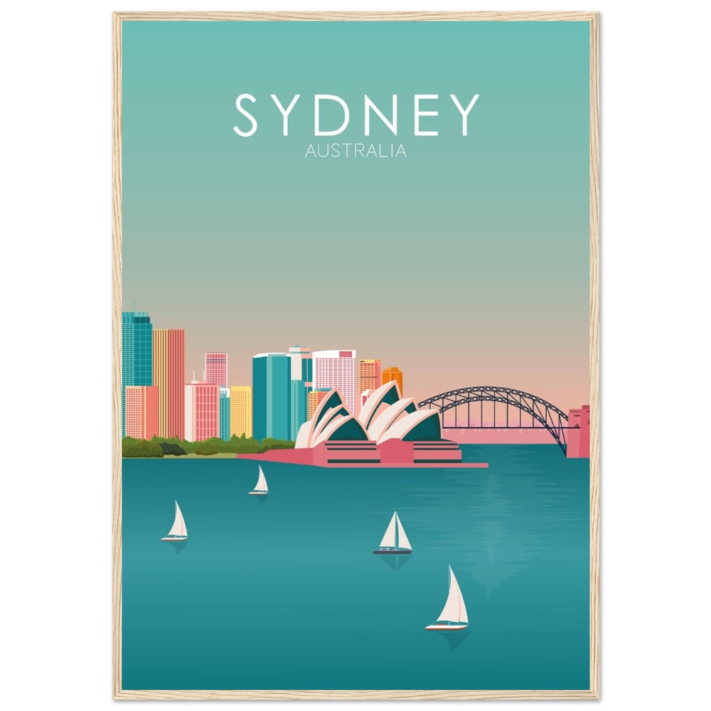 Sydney Poster | Sydney Wall Art | Sydney Pastel Print