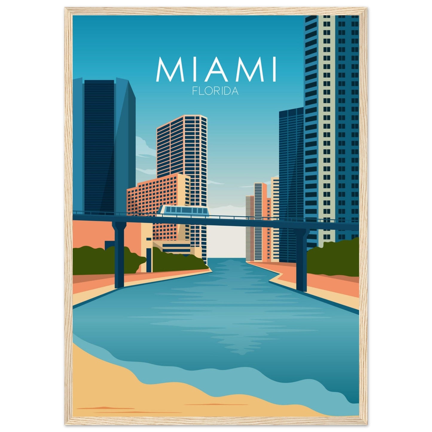 Miami Poster | Miami Wall Art | Miami Daytime Print