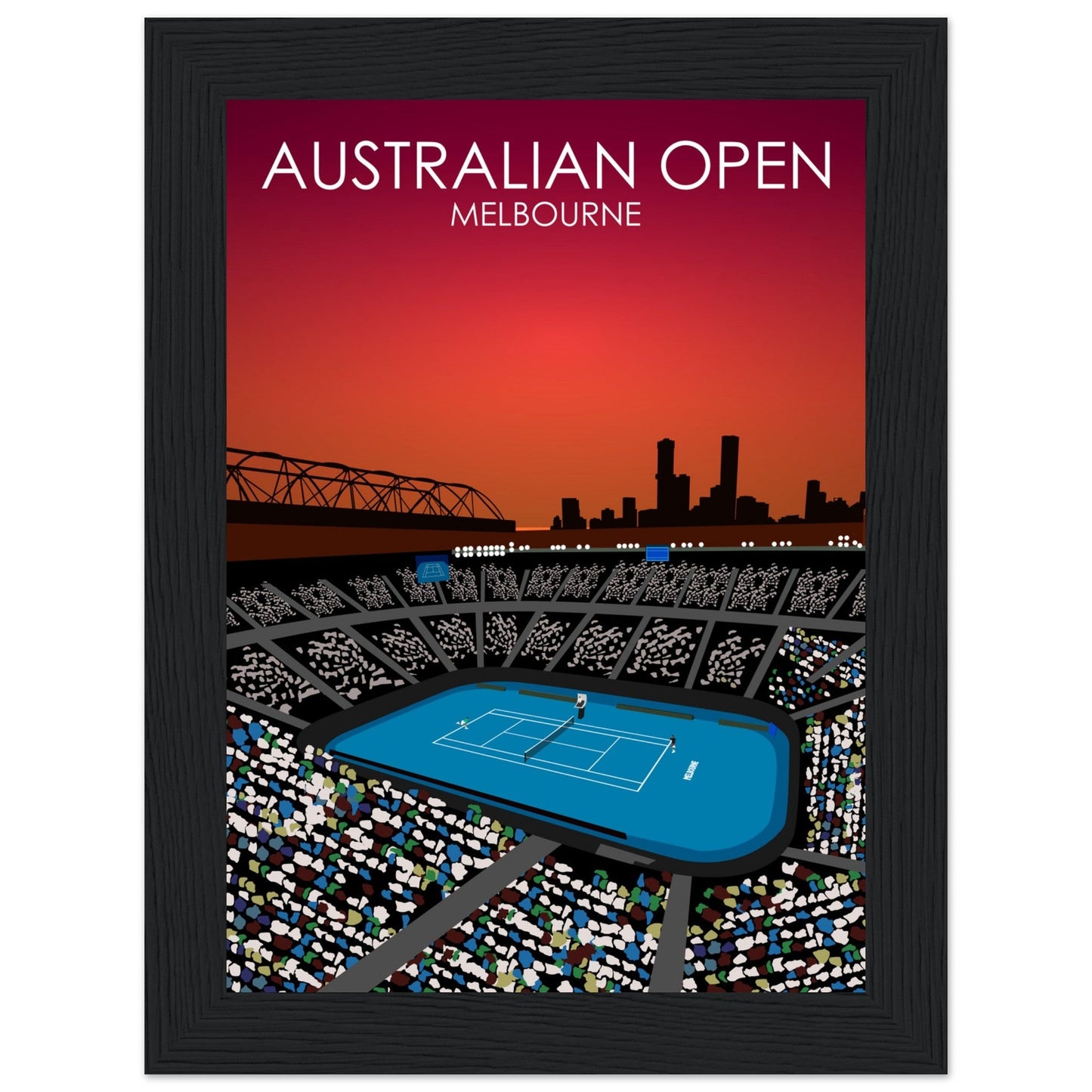 Australian Open Poster - Red Sky