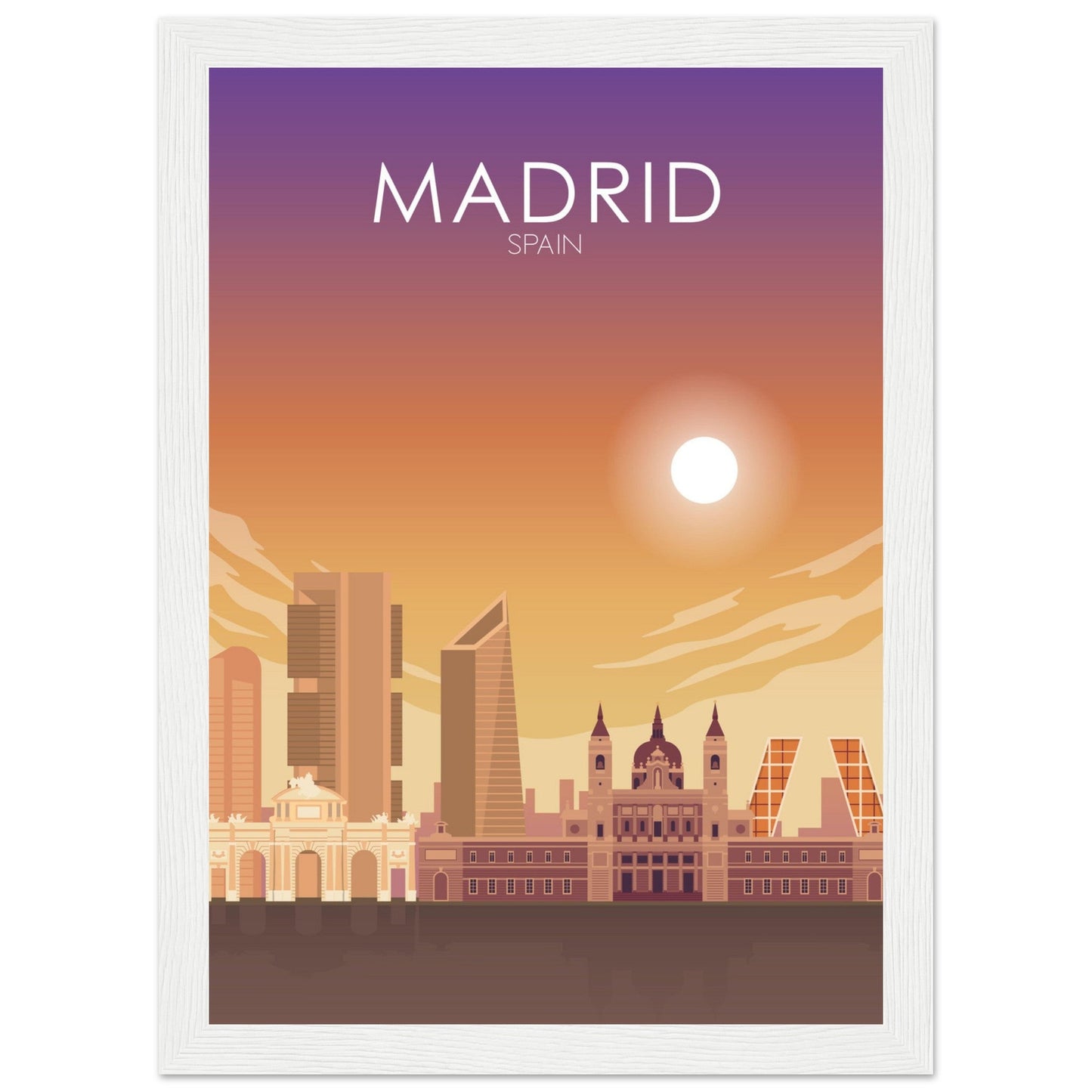 Madrid Poster | Madrid Wall Art | Madrid Sunset Print