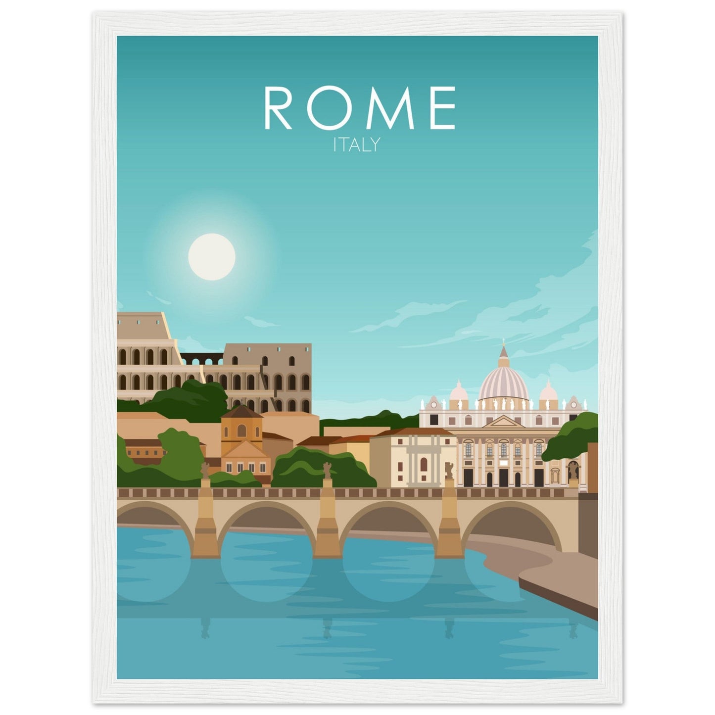 Rome Poster | Rome Wall Art | Rome Daytime Print