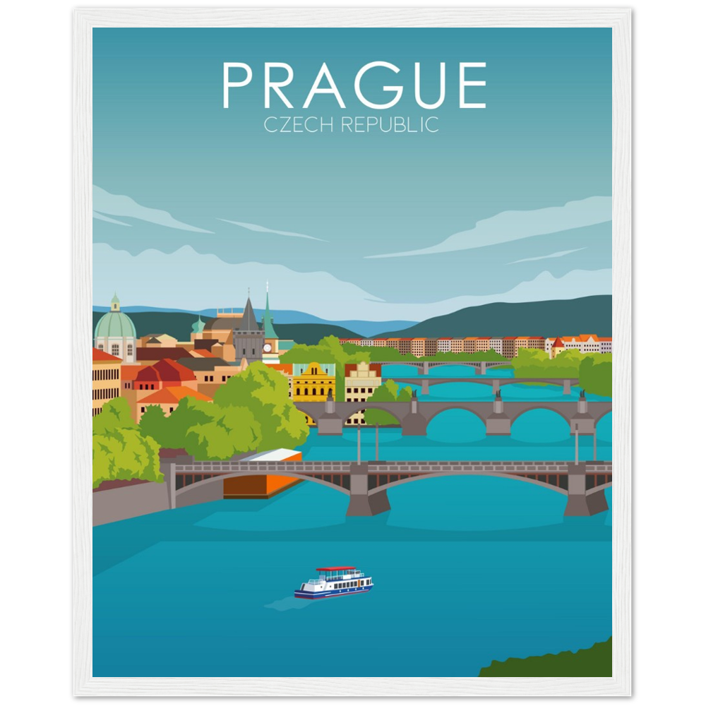 Prague Poster | Prague Wall Art | Prague Daytime Print