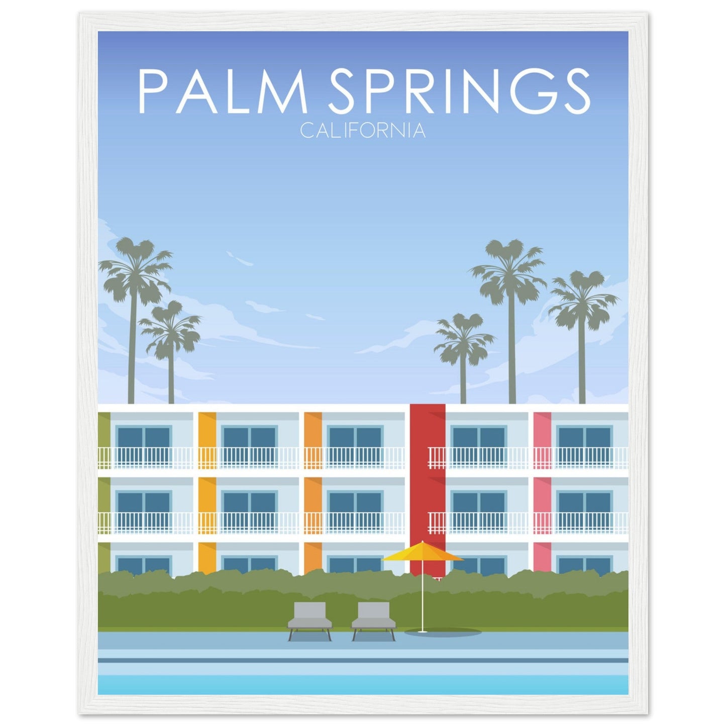 Palm Springs Poster | Palm Springs Wall Art | Palm Springs Daytime Print