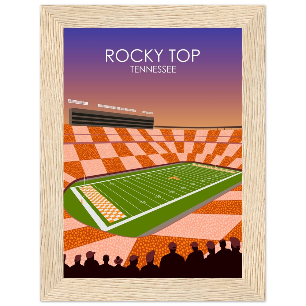 Rocky Top | Neyland Stadium Poster | University of Tennessee College Football Stadium Print