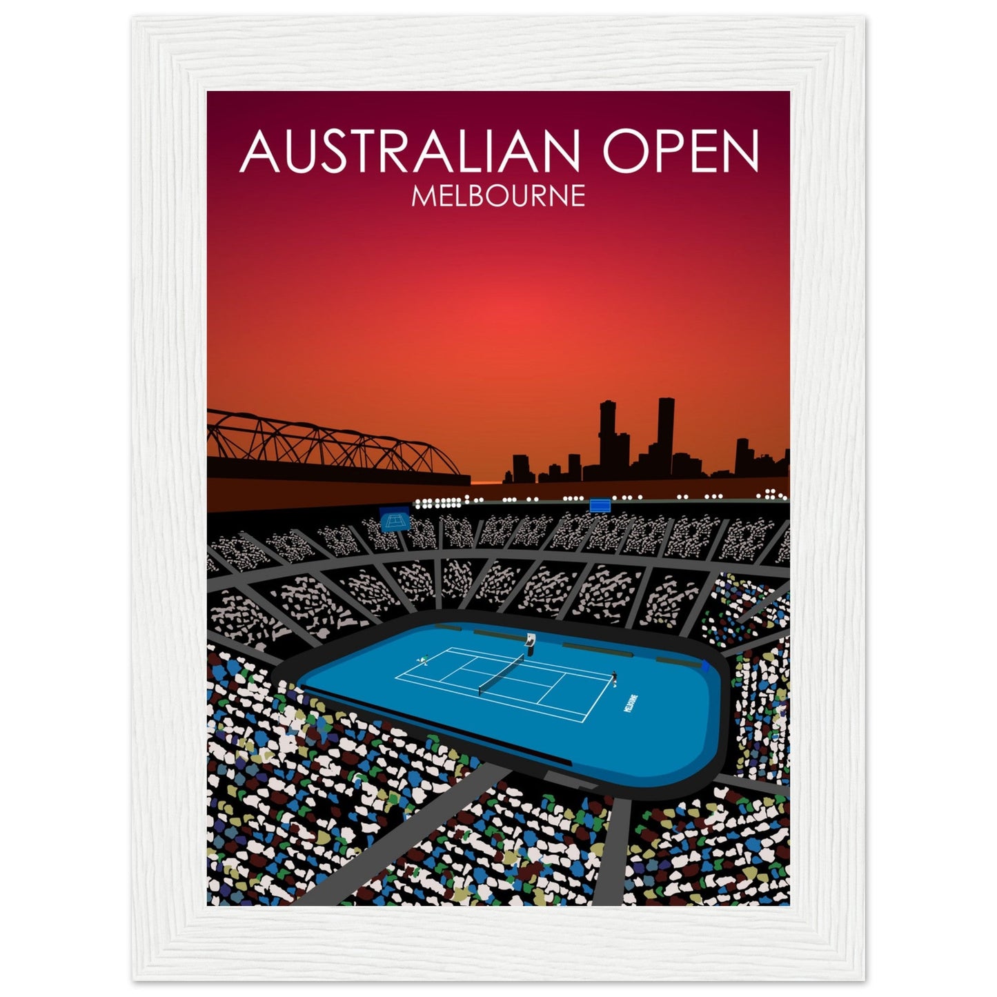 Australian Open Poster - Red Sky