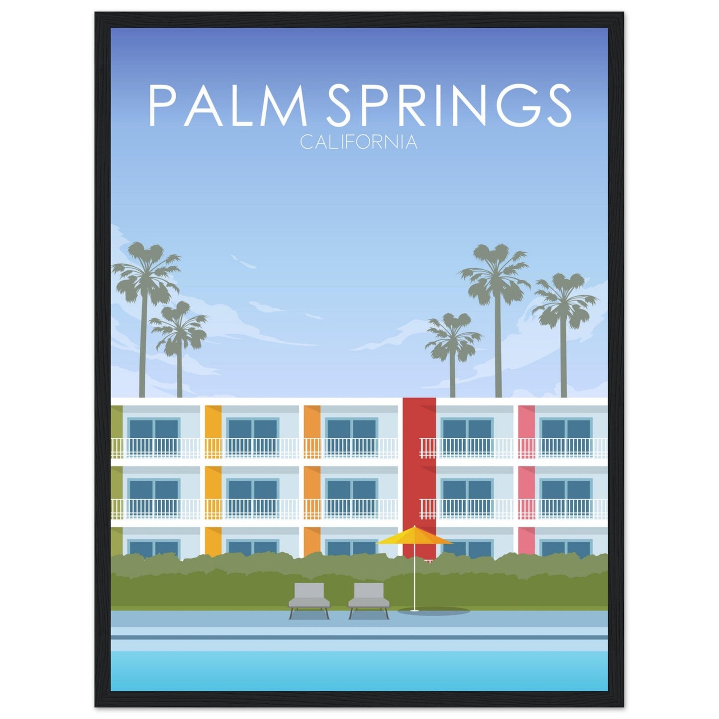 Palm Springs Poster | Palm Springs Wall Art | Palm Springs Daytime Print