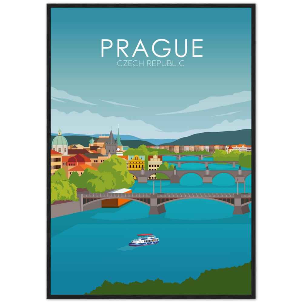 Prague Poster | Prague Wall Art | Prague Daytime Print