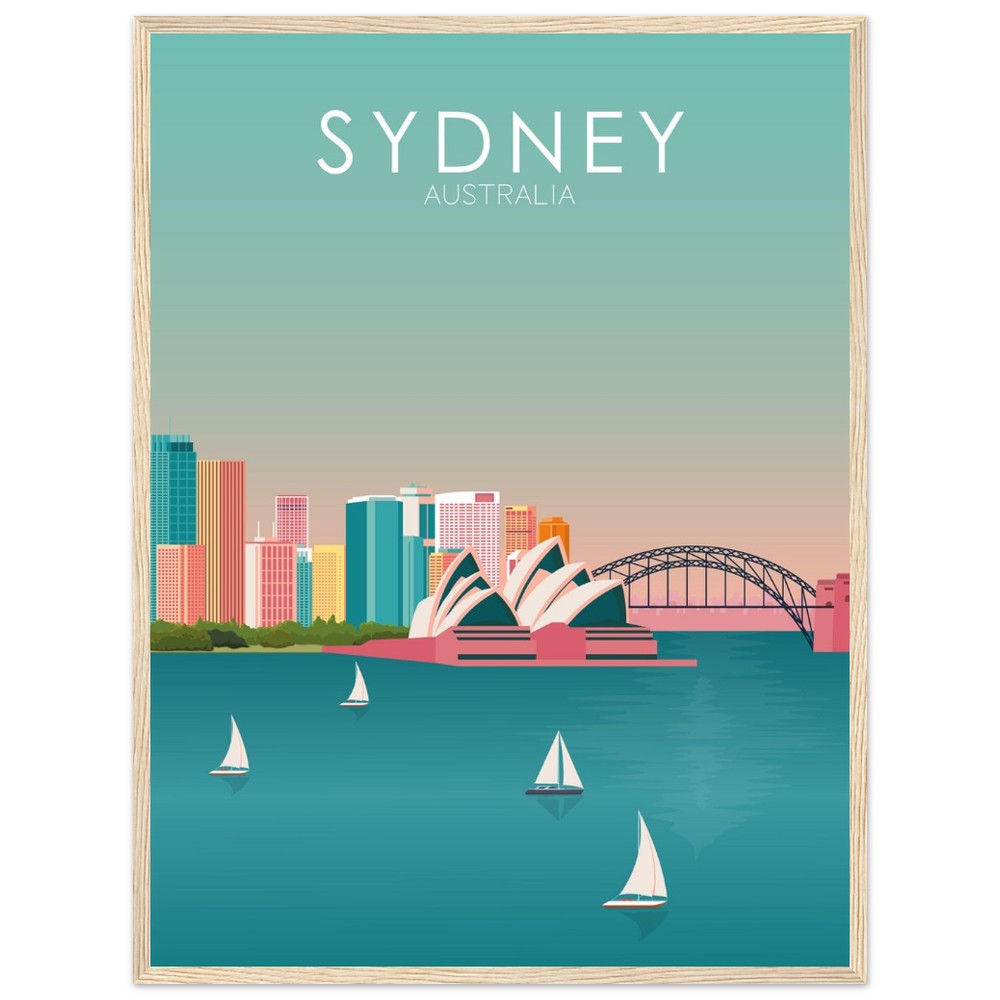 Sydney Poster | Sydney Wall Art | Sydney Pastel Print