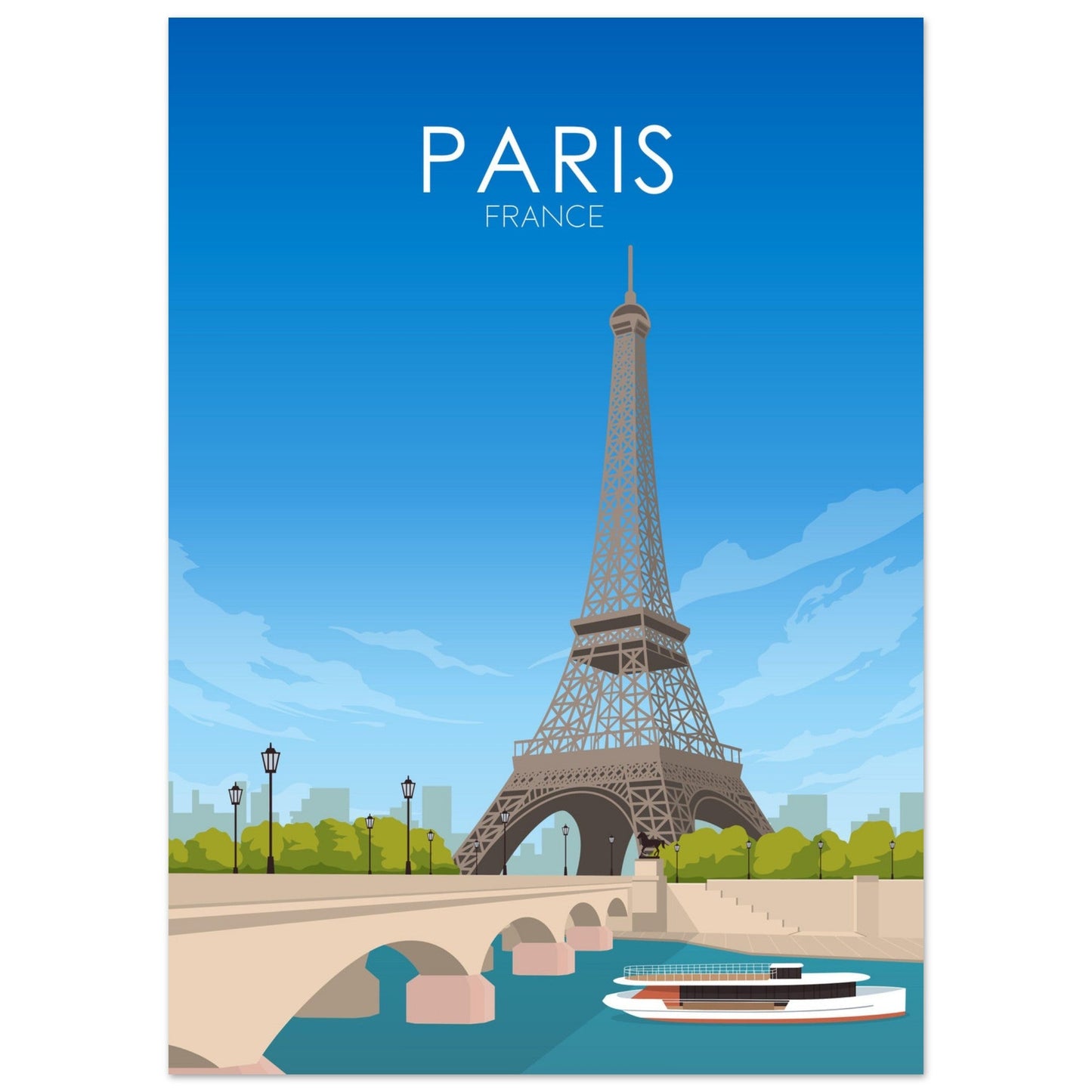 Paris Poster | Paris Wall Art | Paris Daytime Print