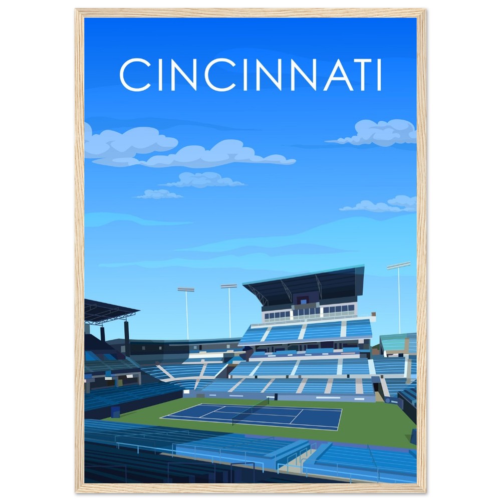 Cincinnati ATP/WTA Masters Tennis Stadium Poster