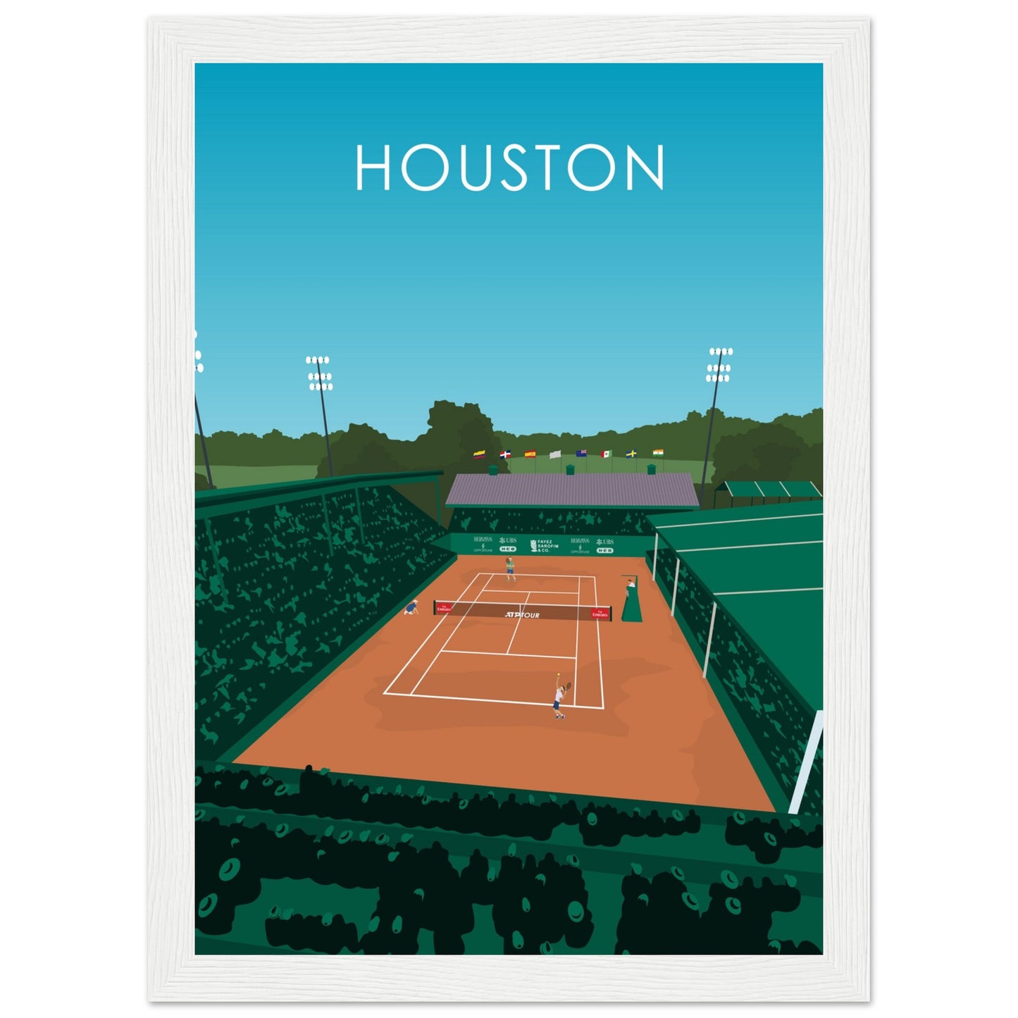 Houston ATP Tennis Stadium Poster