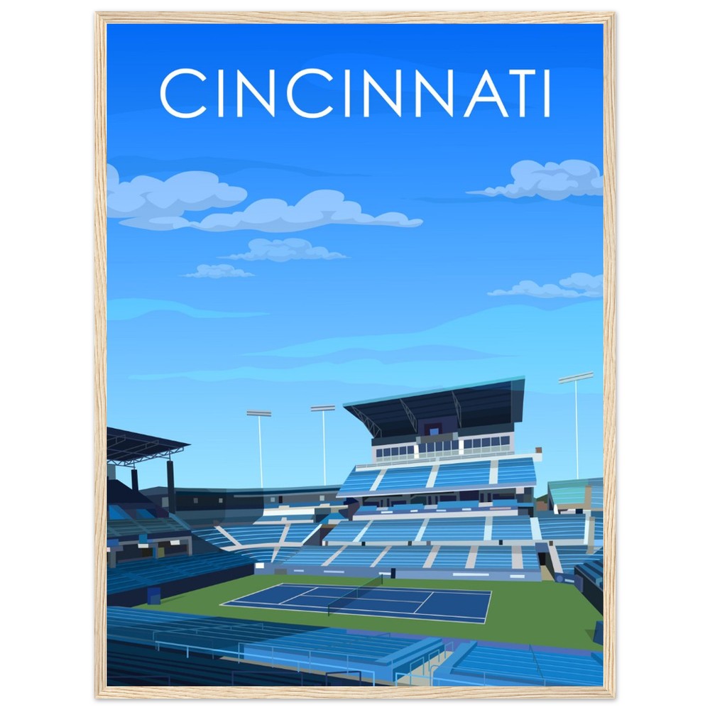 Cincinnati ATP/WTA Masters Tennis Stadium Poster