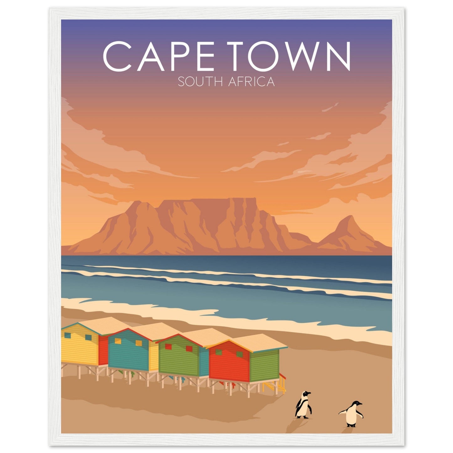 Cape Town Poster | Cape Town Wall Art | Cape Town Sunset Print