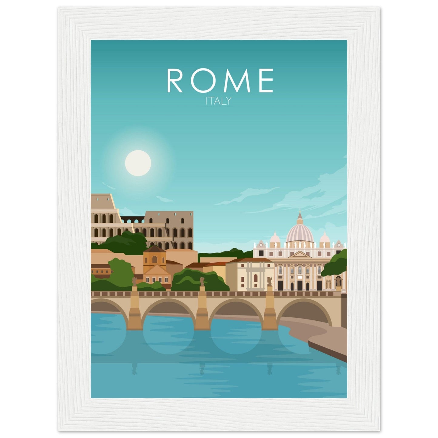 Rome Poster | Rome Wall Art | Rome Daytime Print