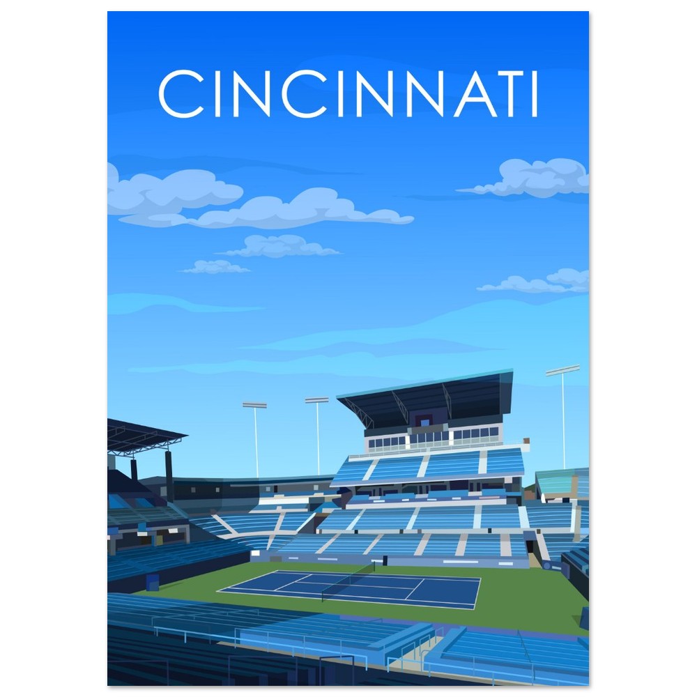 Cincinnati ATP/WTA Masters Tennis Stadium Poster