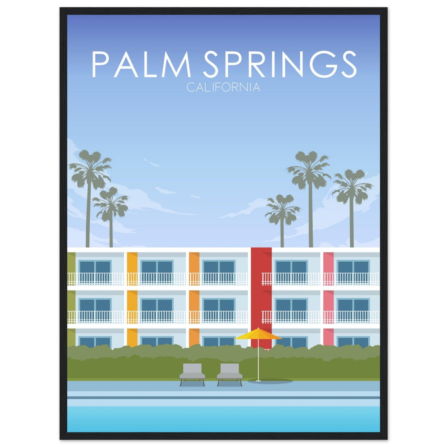 Palm Springs Poster | Palm Springs Wall Art | Palm Springs Daytime Print