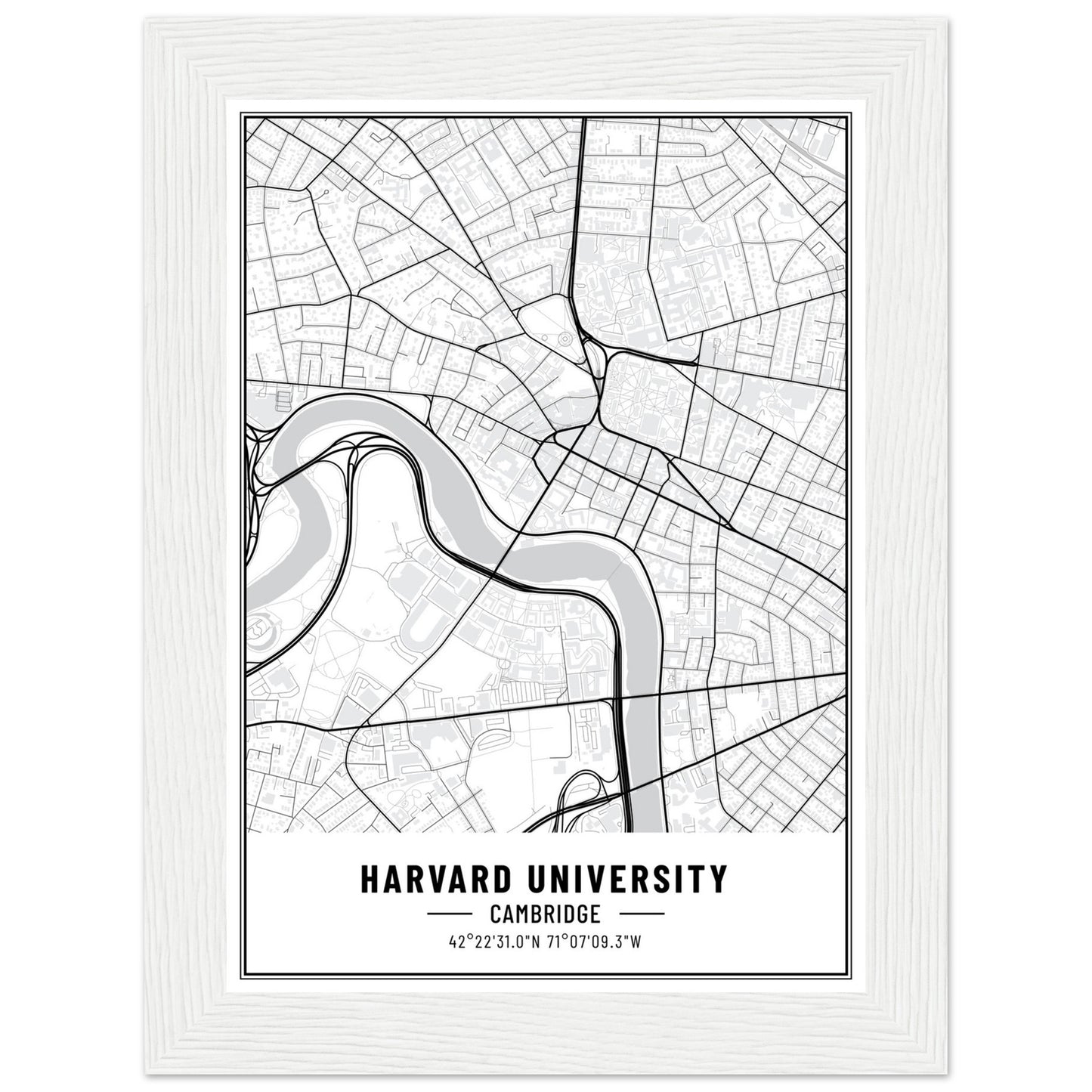 Harvard Map Poster | Harvard Map Wall Art | Harvard Map Print