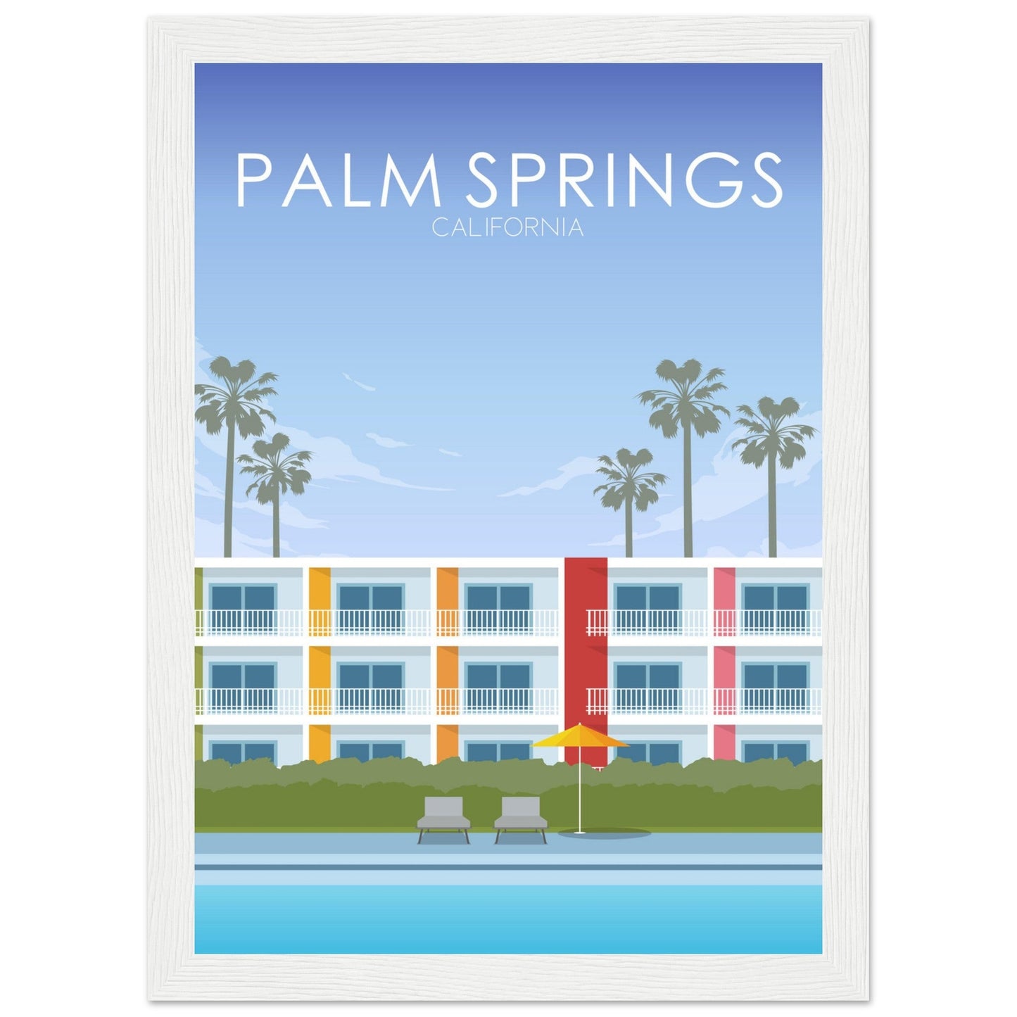 Palm Springs Poster | Palm Springs Wall Art | Palm Springs Daytime Print