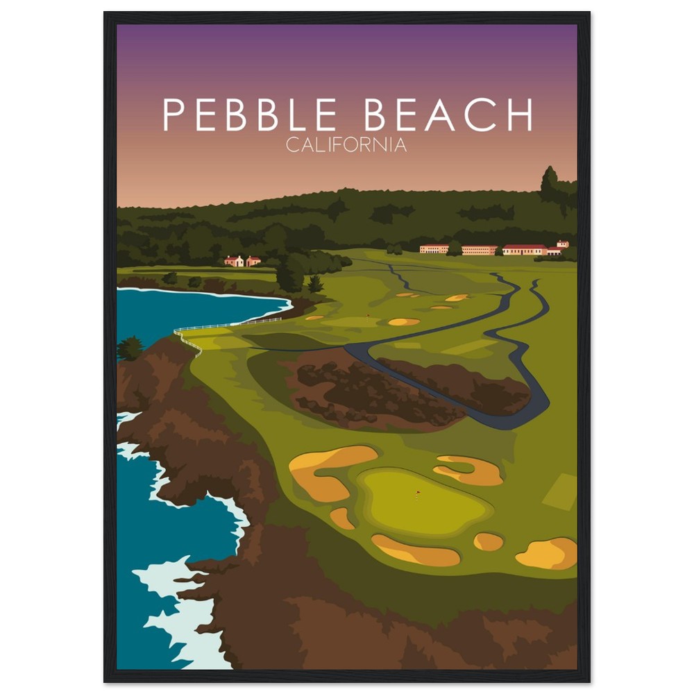 Pebble Beach Golf Course Sunset Print