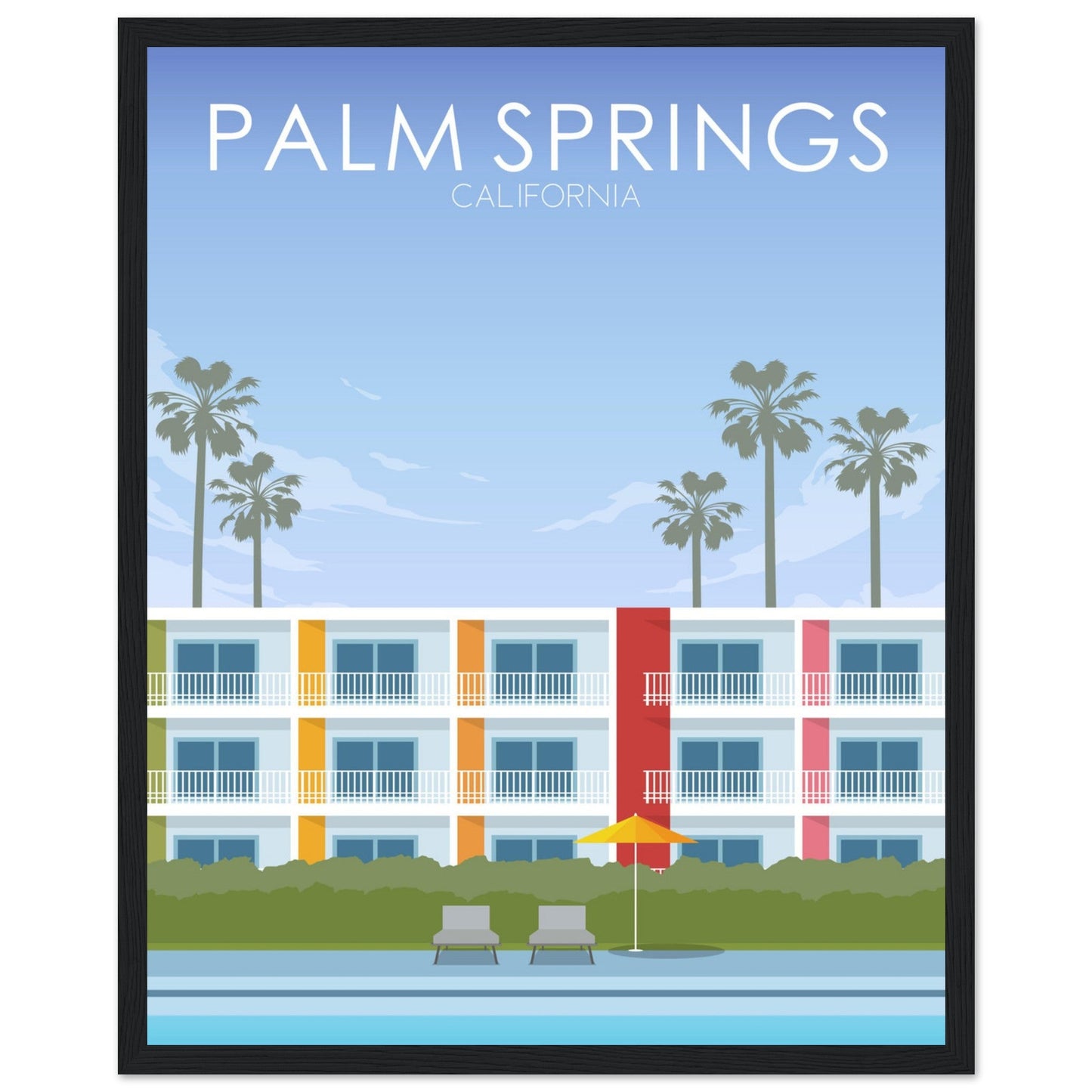 Palm Springs Poster | Palm Springs Wall Art | Palm Springs Daytime Print