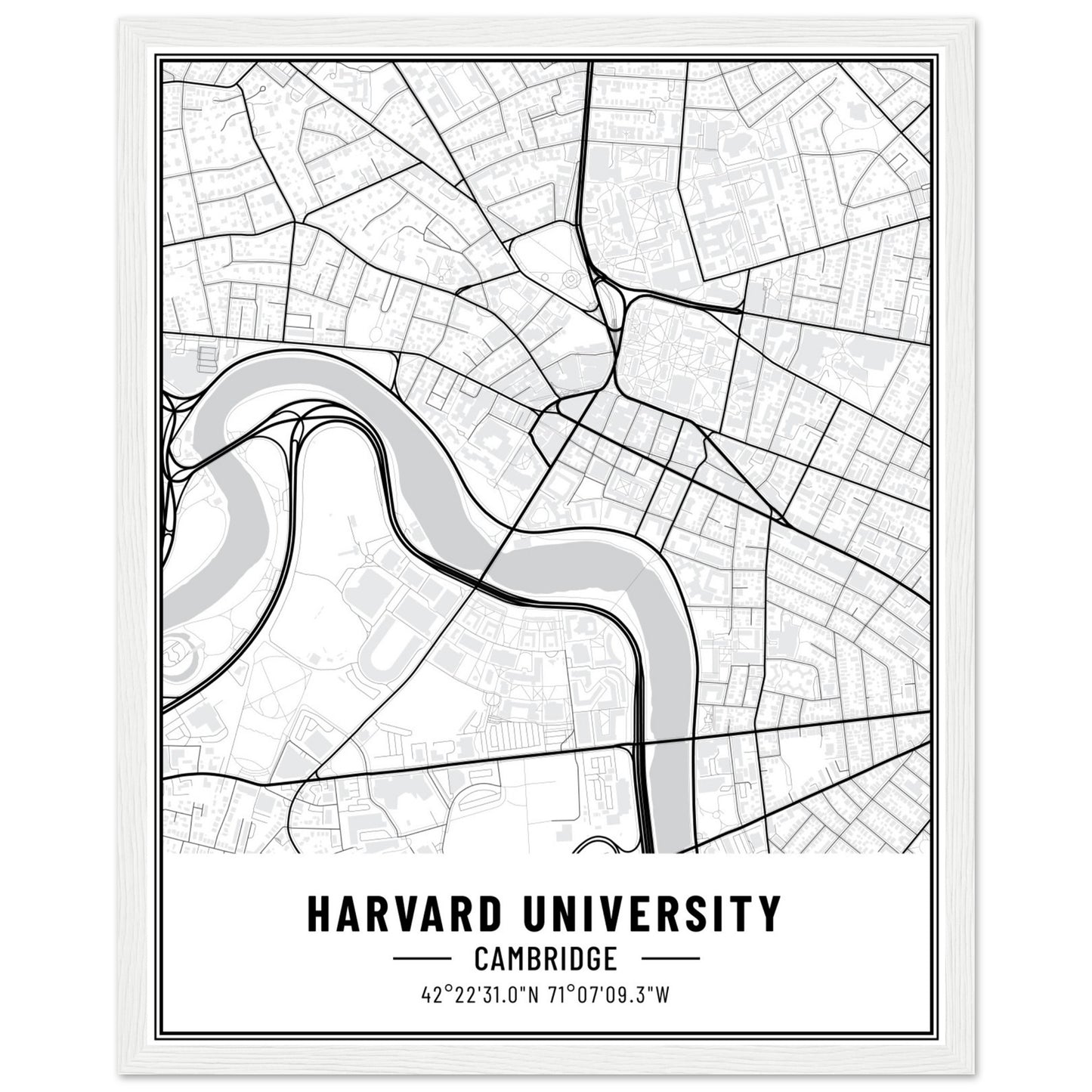 Harvard Map Poster | Harvard Map Wall Art | Harvard Map Print