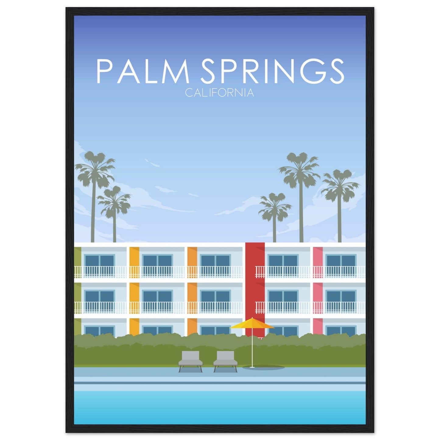 Palm Springs Poster | Palm Springs Wall Art | Palm Springs Daytime Print