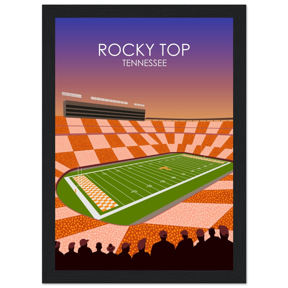 Rocky Top | Neyland Stadium Poster | University of Tennessee College Football Stadium Print