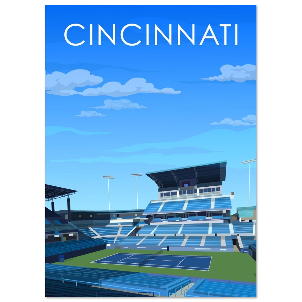 Cincinnati ATP/WTA Masters Tennis Stadium Poster