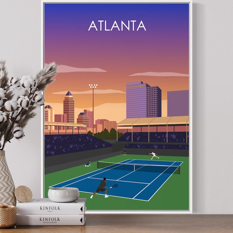 Atlanta Open ATP Poster | Atlanta Open Print | Atlanta Open Sunset Wall Art