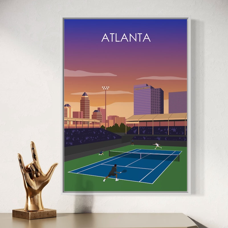Atlanta Open ATP Poster | Atlanta Open Print | Atlanta Open Sunset Wall Art