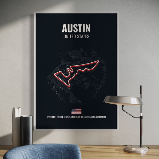 Austin Formula 1 Poster | Austin Formula 1 Print | Austin Formula 1 Wall Art