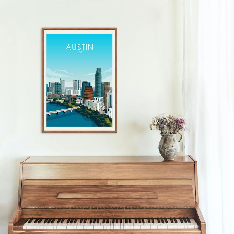 Austin Poster | Austin Wall Art | Austin Daytime Print