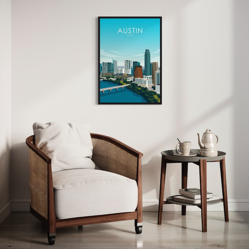 Austin Poster | Austin Wall Art | Austin Daytime Print