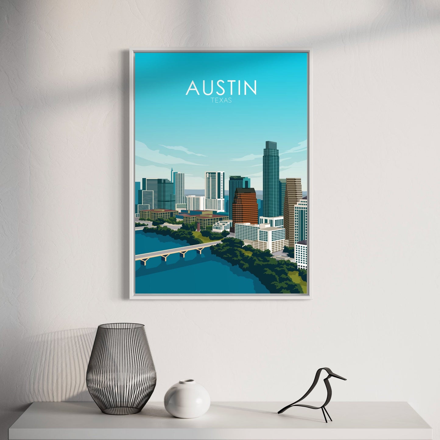 Austin Poster | Austin Wall Art | Austin Daytime Print