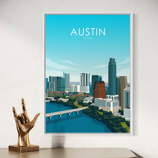 Austin Poster | Austin Wall Art | Austin Daytime Print