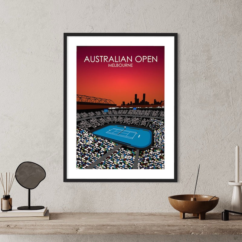 Australian Open Poster - Red Sky