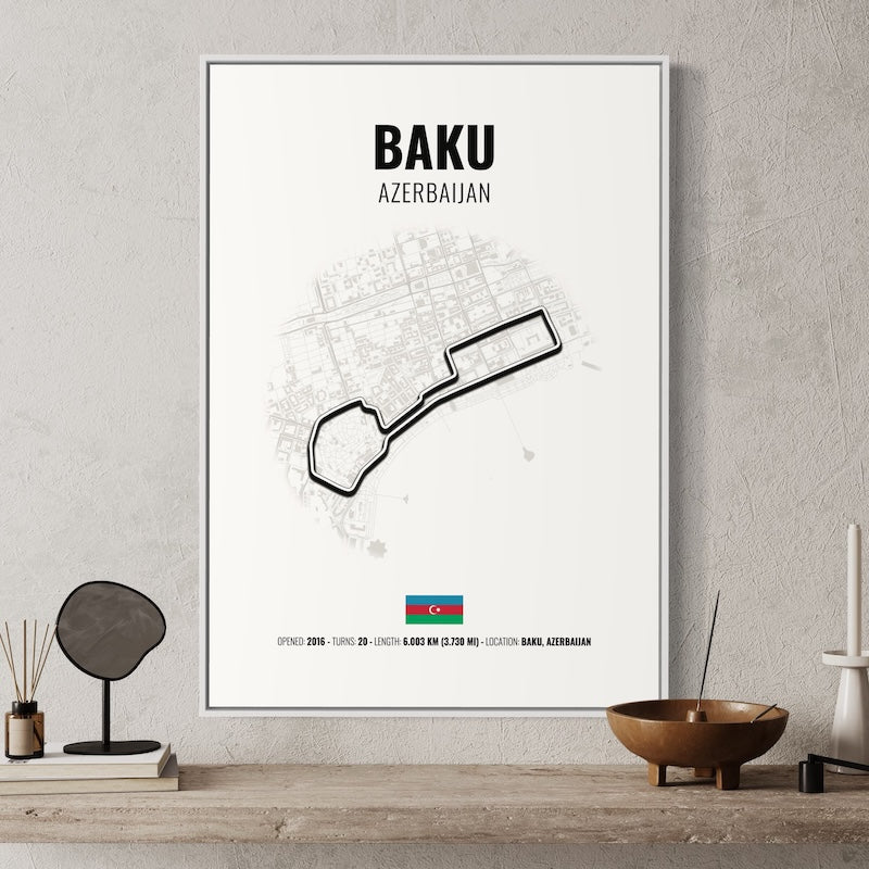 Baku Formula 1 Poster | Baku Formula 1 Print | Baku Formula 1 Wall Art