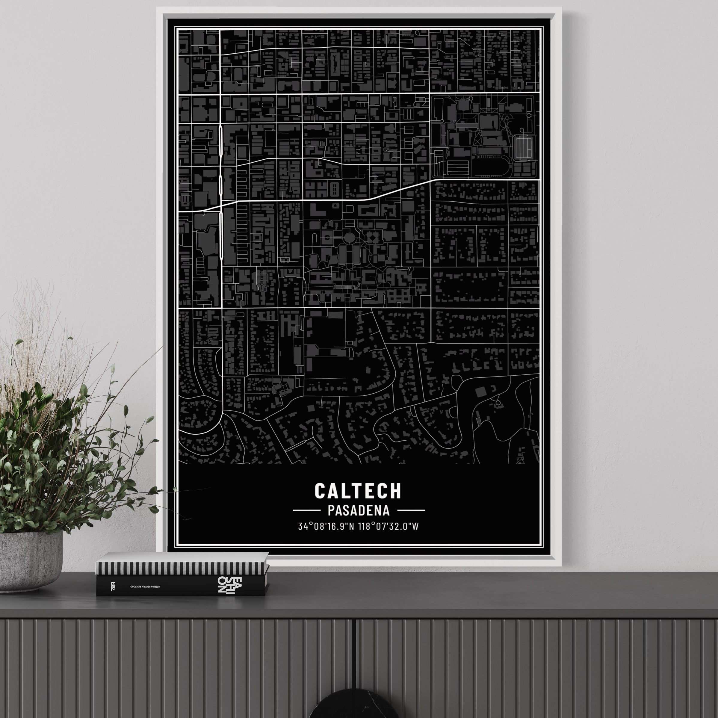 Caltech Map Poster | Caltech Map Wall Art | Caltech Map Print ...
