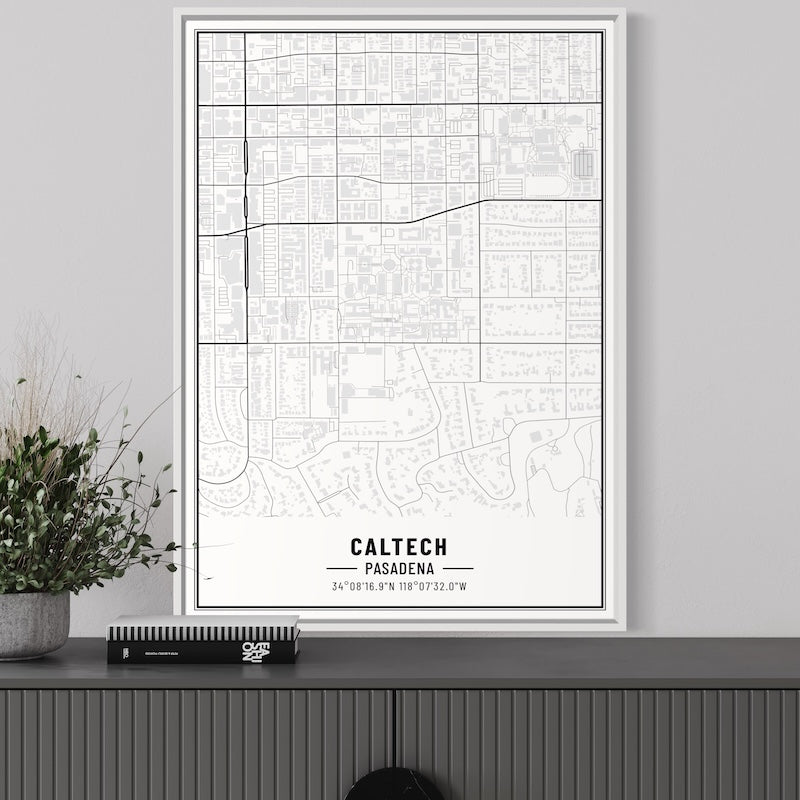 Caltech Map View Caltech Map Poster | Caltech Map Wall Art | Caltech Map Print ...