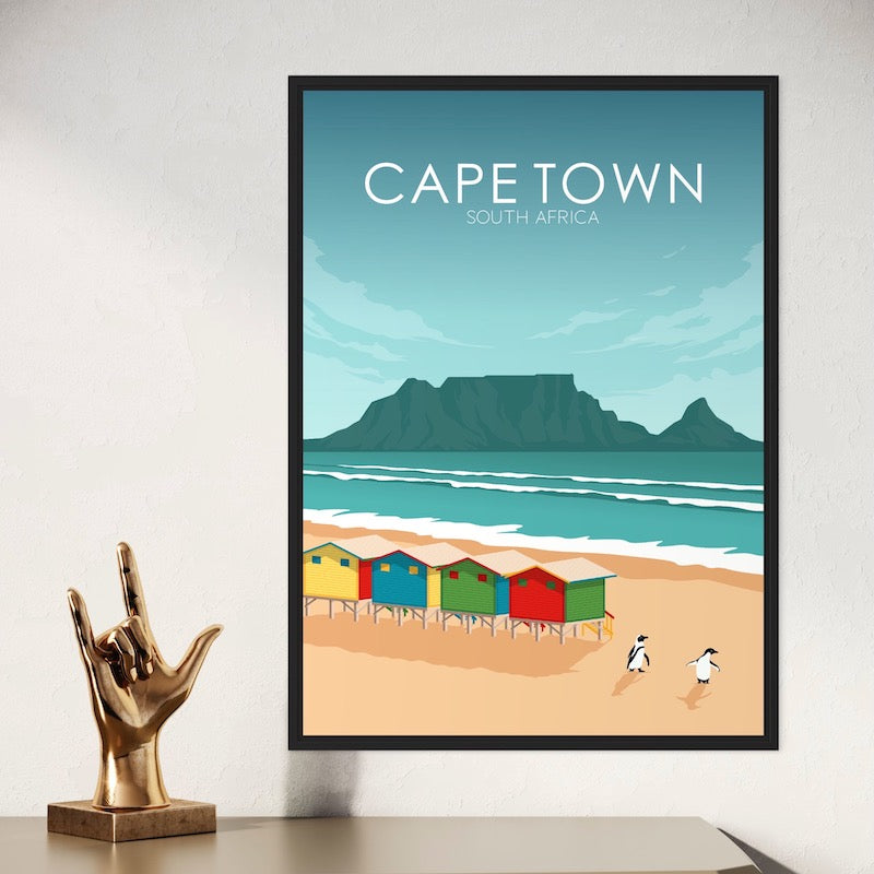 Cape Town Poster | Cape Town Wall Art | Cape Town Daytime Print ...