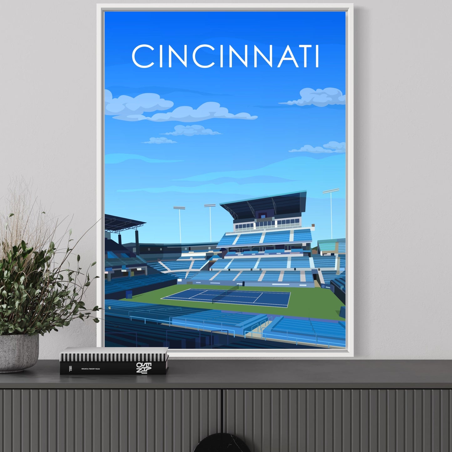 Cincinnati ATP/WTA Masters Tennis Stadium Poster