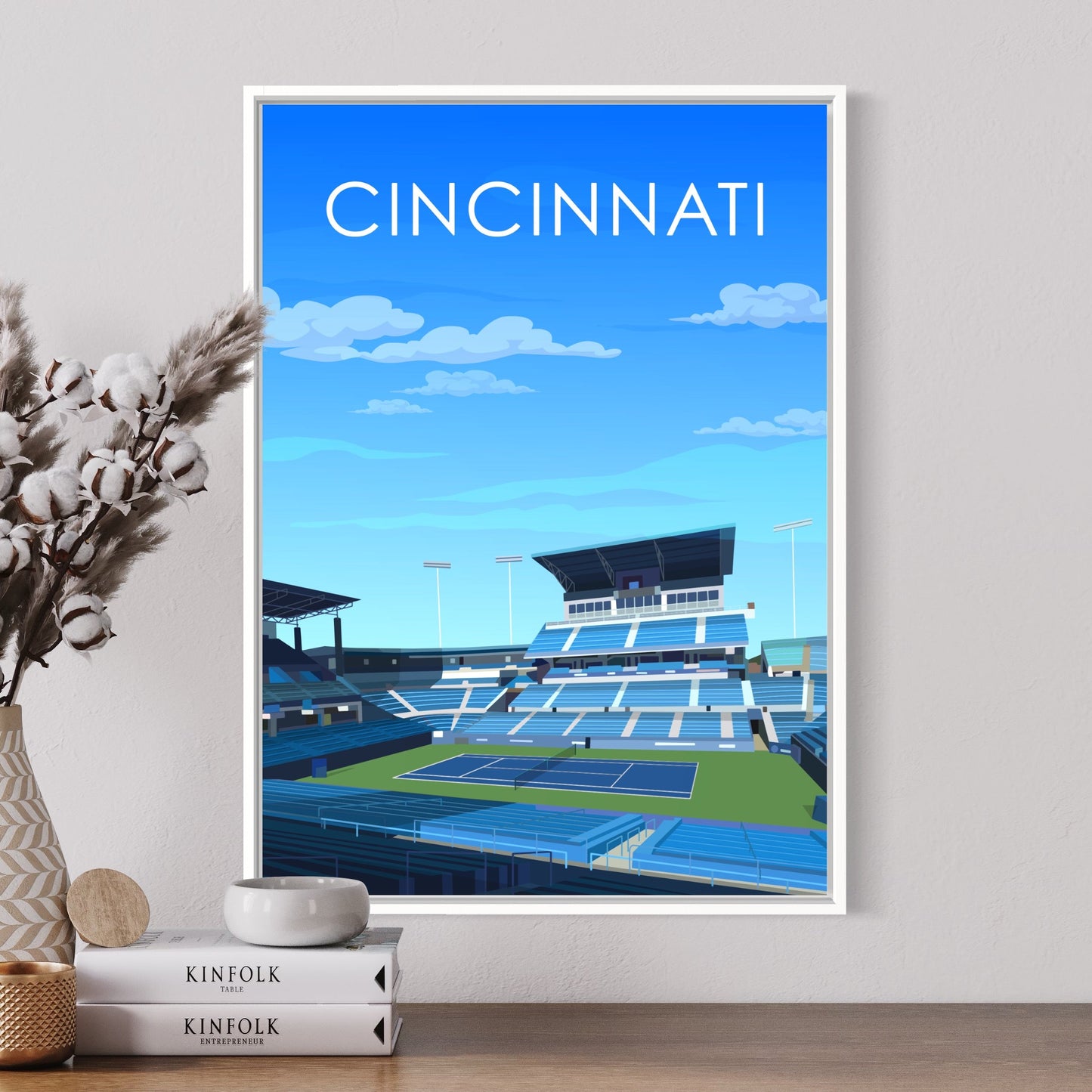 Cincinnati ATP/WTA Masters Tennis Stadium Poster