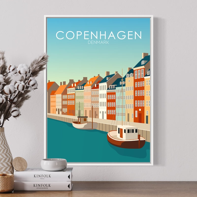 Copenhagen Daytime Poster | Copenhagen Print | Copenhagen Wall Art