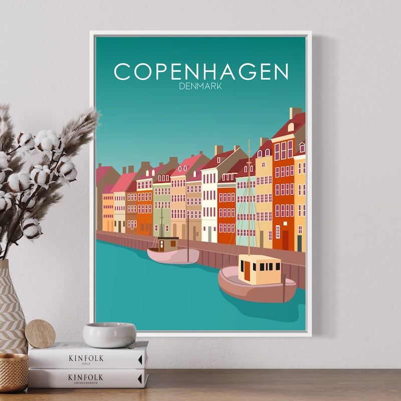 Copenhagen Pastel Poster | Copenhagen Pastel Print | Copenhagen Pastel Wall Art