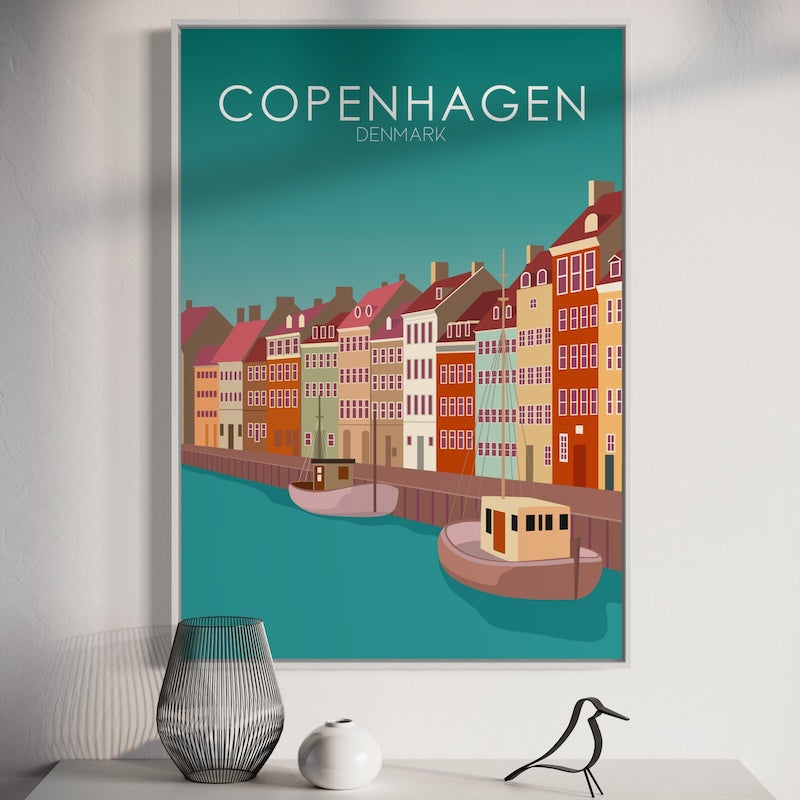 Copenhagen Pastel Poster | Copenhagen Pastel Print | Copenhagen Pastel Wall Art
