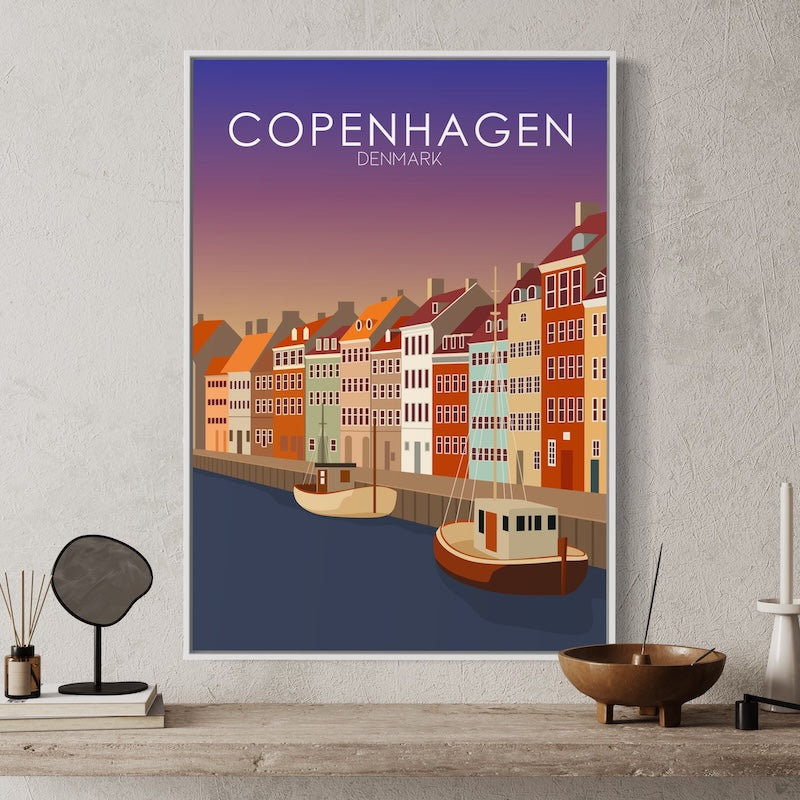 Copenhagen Sunset Poster | Copenhagen Sunset Print | Copenhagen Sunset Wall Art
