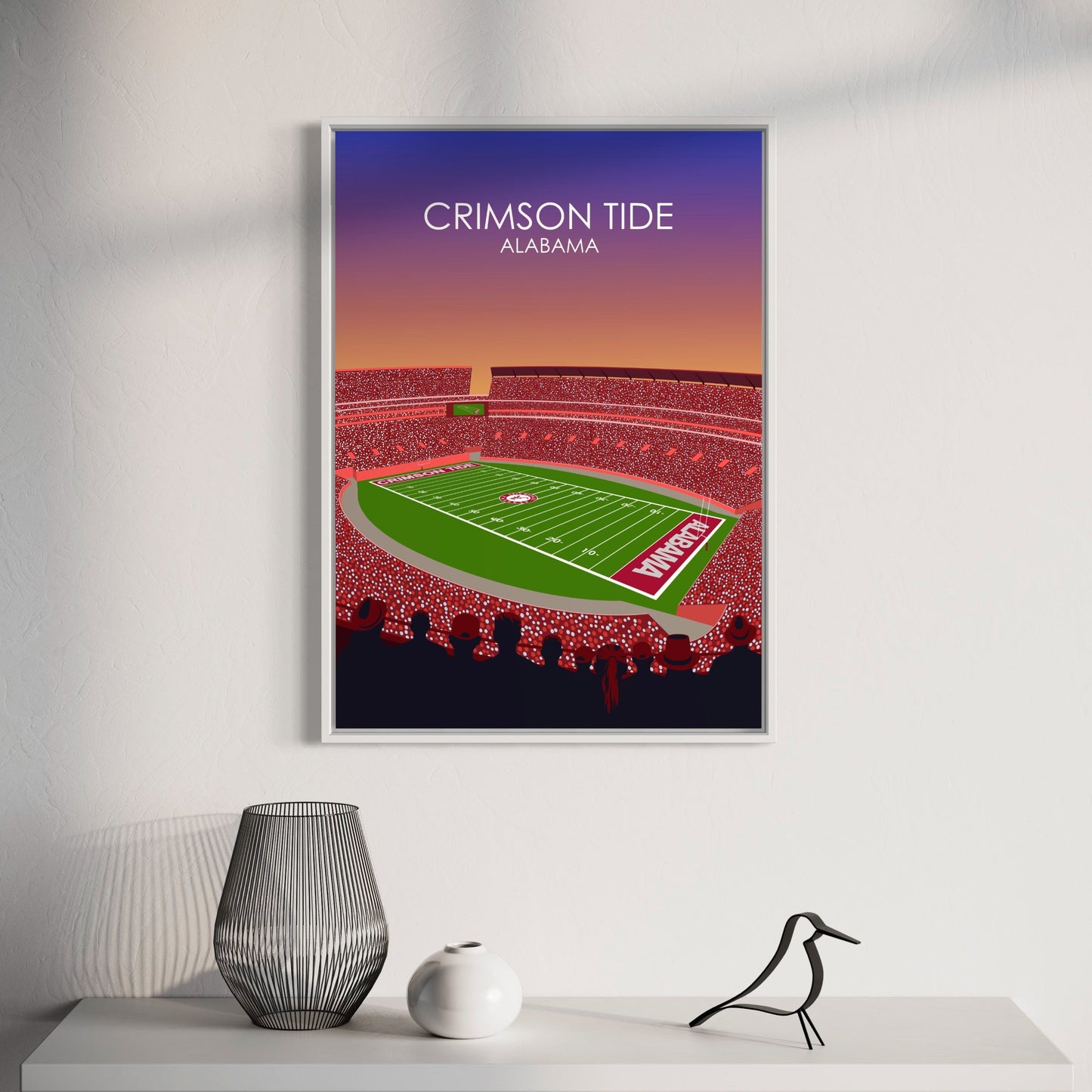 Crimson Tide | Bryant Denny Poster | University of Alabama College Football Stadium Print