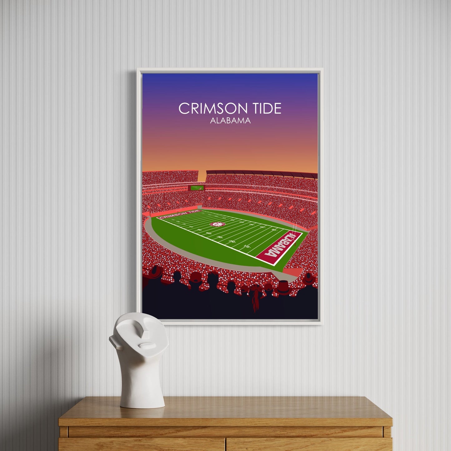 Crimson Tide | Bryant Denny Poster | University of Alabama College Football Stadium Print