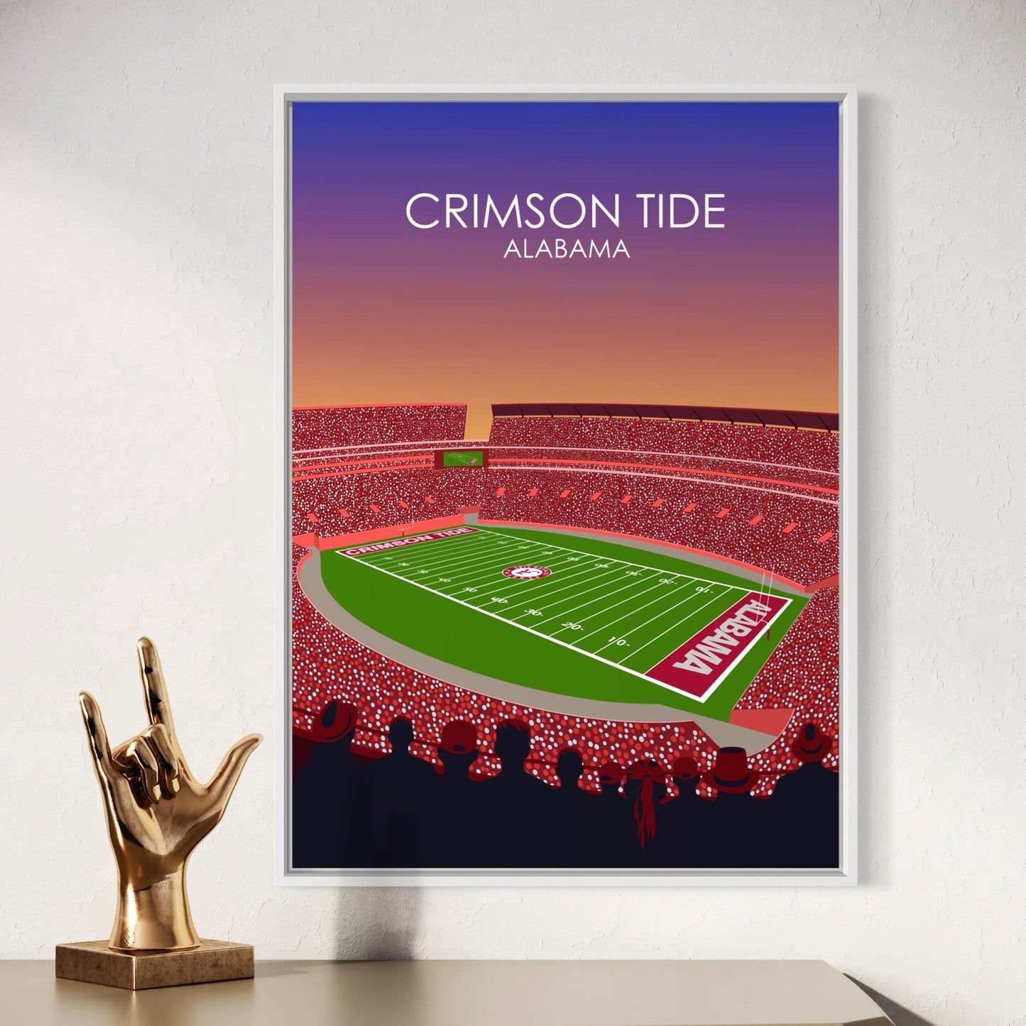 Crimson Tide | Bryant Denny Poster | University of Alabama College Football Stadium Print