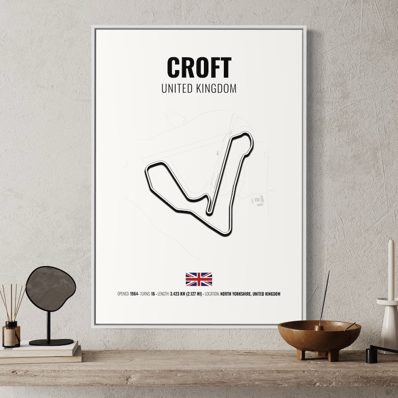 Croft Racetrack Layout Croft Poster | Croft Print | Croft Wall Art – Favourite Place Prints